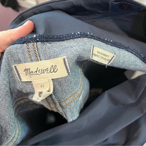 Madewell The Maternity Over-the-Belly Perfect Vintage Jean in Decatur Wash NM295 - Picture 6 of 10